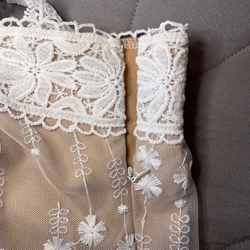NWT New Fashion White Lace Tank Top Size Large - Picture 9 of 9